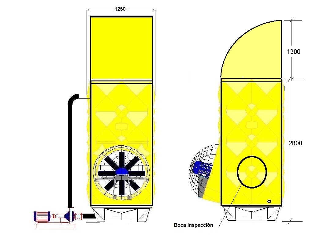 Enfriadora de aire forzado